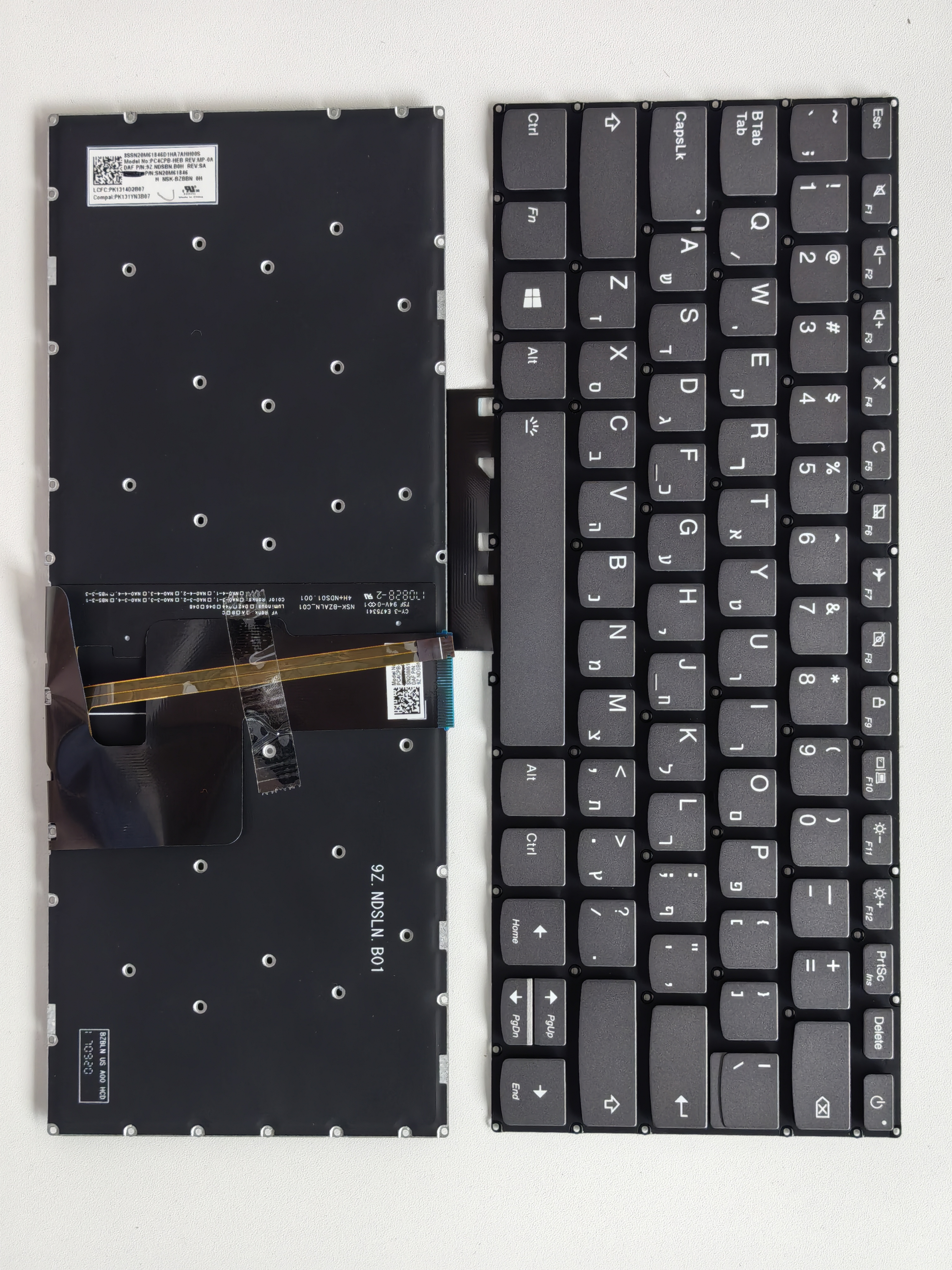 Picture of New Replacement Laptop Keyboard For LENOVO 320-14 with switch Grey Backlit Other Language Layout